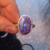 Handmade Mojave Turquoise Ring 925 Sterling Silver Rings for Women Size 7