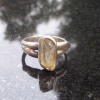 Handmade Oregon Sunstone Ring Sterling Silver Rough Crystal Rings for Women Size