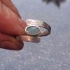 Handmade Australian Opal Ring: Sterling Silver, Size 6.25, Wraparound Band