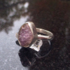 Druzy Amethyst Ring Sterling Silver Handmade Crystal Rings for Women