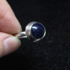Handmade Blue Goldstone Ring Size 6.5 Set in 925 Sterling Silver Galaxy Ring wit