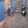 Handmade Boulder Opal Ring 925 Sterling Silver with Australian Opal Rings for Wo
