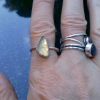Handmade Oregon Sunstone Ring Sterling Silver Rough Crystal Rings for Women Size