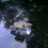 Handmade Opal Ring  Sterling Silver Size 6.5 Australian Opal Rings for Women