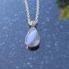 Handmade Boulder Opal Necklace with Natural Australian Opal Pendant October Birt