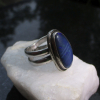 Australian Opal Ring 925 Sterling Silver Handmade Rings Size 8.5 Statement Ring