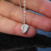 Handmade Silver Nugget Necklace Silver Pendant Recycled 925 Sterling Silver Diam