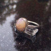 Handmade Opal Ring 925 Sterling Silver, Size 8, Stackable Rings for Women