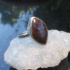 Handmade Boulder Opal Ring with Natural Australian Opal and 925 Sterling Silver