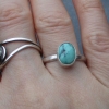 Handmade Turquoise Sterling Silver Stacking Ring in Size 7 December Birthstone G