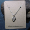 Handmade Silver Nugget Necklace Silver Pendant Recycled 925 Sterling Silver Diam