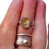 Handmade Oregon Sunstone Crystal Ring  Sterling Silver Rings for Women