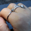 Twisted Ring Size 10 in Sterling Silver Thin Band Minimalist Style with Silver B