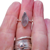 Handmade Amethyst Crystal Sterling Silver Stacking Ring for Women