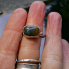 Handmade Jasper Ring: Sterliing Silver, Size 8.5, Oregon Jasper, Agate, Rings fo