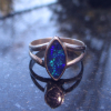 Handmade Opal Ring Sterling Silver Rings for Women Size 7.5 Natural Australian O