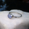 Opal Stacking Ring  925 Sterling Silver Natural Australian Opal Doublet Handmade
