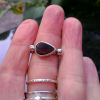 Handmade Mahogany Obsidian Ring 925 Sterling Silver Oregon Teardrop Gemstone Siz