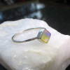 Crystal Opal Ring with Australian Opal 925 Sterling Silver Size 7 Handmade Stack