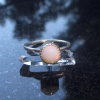 Handmade Opal Stacking Ring 925 Sterling Silver Size 7 October Birthstone