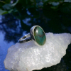 Handmade Opal Ring 925 Sterling Silver Indonesian Opalized Wood Size 7