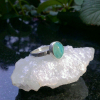 Handmade Opal Ring 925 Sterling Silver with Natural Peruvian Andean Blue Green O