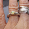 Handmade Opal Ring Sterling Silver Natural Ethiopian Fire Opal Chunky Band Rings