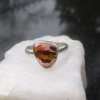 Handmade Opal Ring 925 Sterling Silver with Natural Mexican Opal Cantera Opal Ri