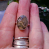 Handmade Oregon Agate Ring Sterling Silver Stacking Rings for Women