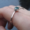 Turquoise Sterling Silver Stacking Ring in Size 8 December Birthstone Handmade G