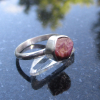 Raw Ruby Ring Size 7 Sterling Silver Stacking Ring July Birthstone Jewelry for W