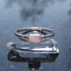 Crystal Opal Stacking Ring Sterling Silver with Natural Australian Opal Size 6
