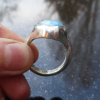 Larimar Ring:  925 Sterling Silver, Handmade, Chunky Statement Rings for Women,