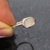 Raw Opal Sterling Silver Ring in Size 7 Welo Opal October Birthstone Gemstone Ri