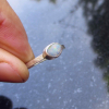 Opal Silver Ring Handmade with 925 Sterling Silver and Australian Boulder Opal