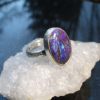 Handmade Mojave Turquoise Ring 925 Sterling Silver Rings for Women Size 7