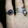 Handmade Blue Goldstone Ring Size 6.5 Set in 925 Sterling Silver Galaxy Ring wit