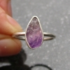 Handmade Raw Amethyst Sterling Silver Ring Size 6.5 February Birthstone Crystal