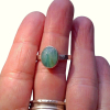 Handmade Opal Ring 925 Sterling Silver with Natural Peruvian Andean Blue Green O