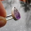 Handmade Raw Amethyst Sterling Silver Ring Size 6.5 February Birthstone Crystal