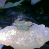 Handmade Opal Ring  Sterling Silver Size 6.5 Australian Opal Rings for Women