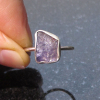 Raw Tanzanite Ring in US Size 9 Set in 925 Sterling Silver, Natural Purple Cryst