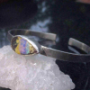 Boulder Opal Cuff Bracelet Handmade 925 Sterling Silver Australian Opal Jewelry