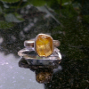 Handmade Oregon Sunstone Crystal Ring  Sterling Silver Rings for Women