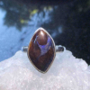 Handmade Boulder Opal Ring with Natural Australian Opal and 925 Sterling Silver