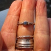 Handmade Australian Opal Sterling Silver Ring, Size 7