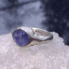Lavender Sapphire Ring 925 Sterling Silver Handmade, Chunky Rings for Women with