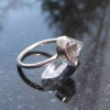 Handmade Herkimer Diamond Ring Size 6 Set in 925 Sterling Silver Natural Herkime
