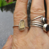 Handmade Oregon Sunstone Ring Sterling Silver Rough Crystal Rings for Women Size