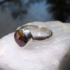 Handmade Australian Boulder Opal Ring * Made with a round Australian boulder Opa